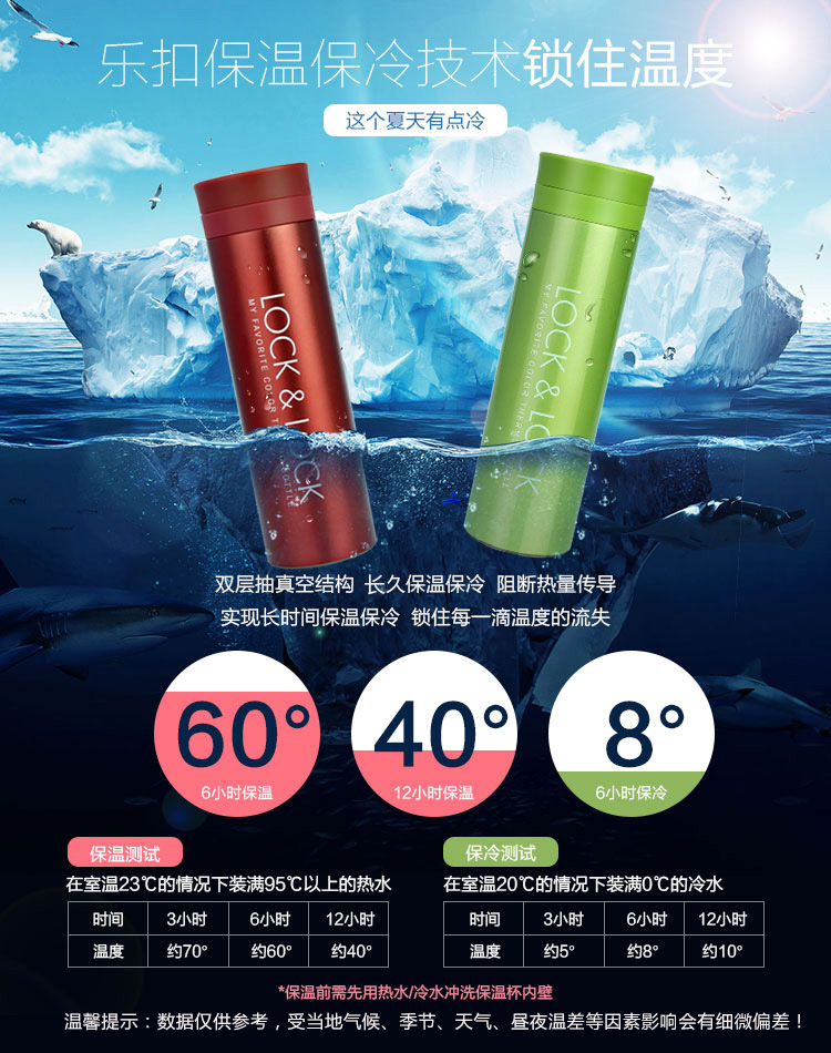 乐扣乐扣（LOCK&LOCK）便携情侣杯 茶隔马克保温保冷杯...-京东