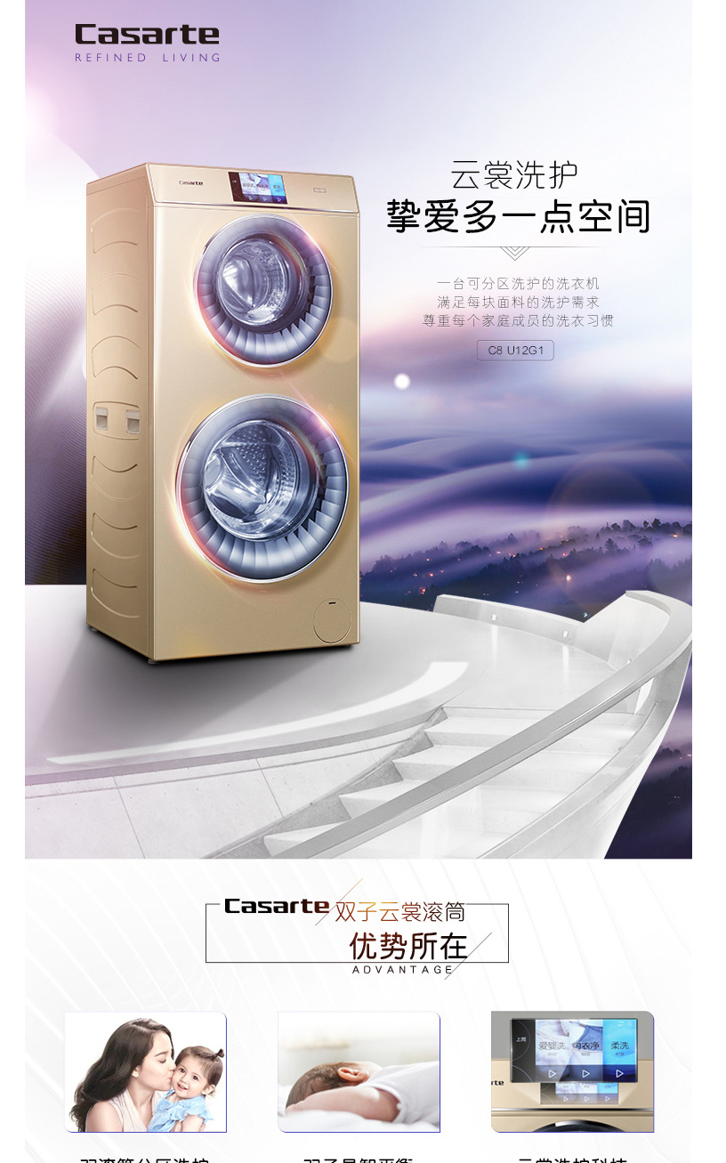 【卡萨帝C8-U12G1】卡萨帝（Casarte）海尔（Haier）出品-12公斤双子云裳双筒洗-智_01.jpg